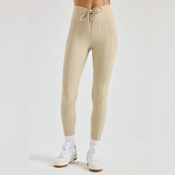 Year Of Ours Ribbed Football Leggings in Dune sz M - Picture 1 of 9